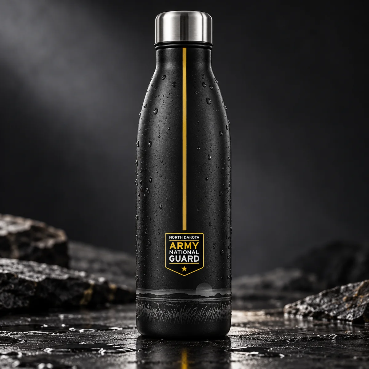 Steel Water Bottle product mockup